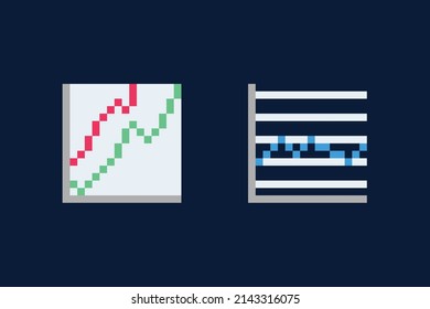 this is a collection of icons with pixel style, it contains icons for document purposes in the office