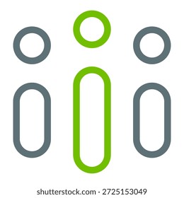 Diese Kollektion minimalistischer Icons steht für professionelle Zusammenarbeit und Innovation am Arbeitsplatz.