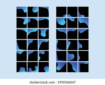 This is a collection of supporting designs for social media templates