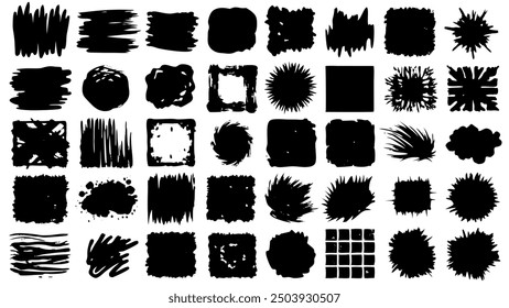 In this collection, there are indeed many different types of brush strokes