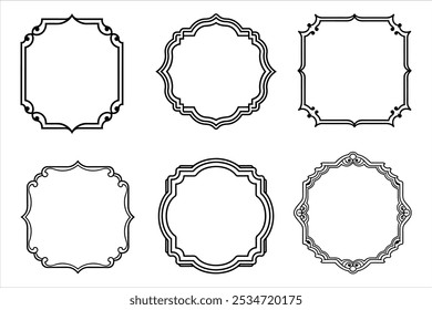  This collection of vintage corner frames features beautifully isolated designs perfect for adding an ornate touch to invitations, borders, and decorative digital projects. Timeless elegance.
