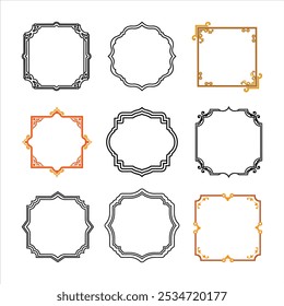  Esta coleção de quadros de canto vintage apresenta desenhos lindamente isolados perfeitos para adicionar um toque ornamentado a convites, bordas e projetos digitais decorativos. Elegância intemporal.