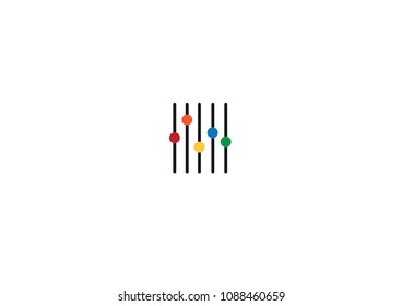 This is color audio mixer interface