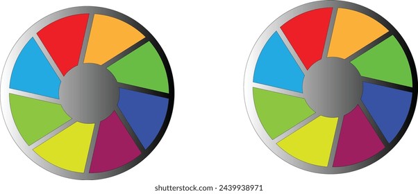 This is a color plate icon design