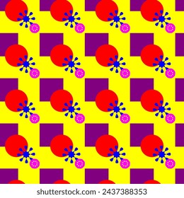 This colored pattern is suitable for use for clothes, especially women's and sleepwear, or it can also be used for curtains and others