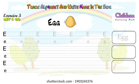 Esta es una hoja de trabajo de alfabeto colorido Para los niños traza alfabetos y escribe el nombre en el ejercicio de caja para
potenciar las habilidades de aprendizaje de los niños
