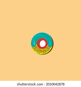 This is a colorful donut logo