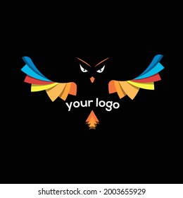 this is a colorful eagle logo