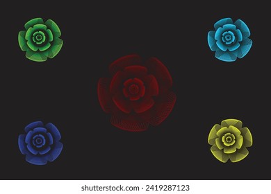 This is a colorful flower design in adobe illustrator