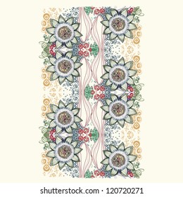 This is a colorful hand draw graphic with flowers.