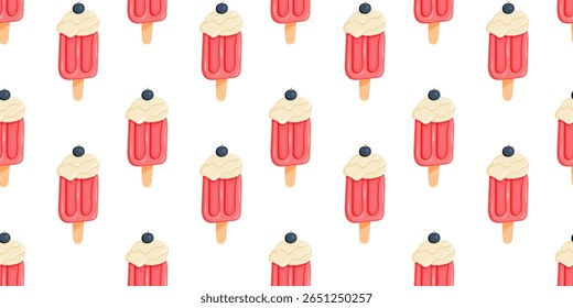 This is a Colorful Ice Cream Pattern Design that captivates the viewers attention