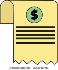 This colorful icon set shows different concepts related to online payment, invoice, and finance management