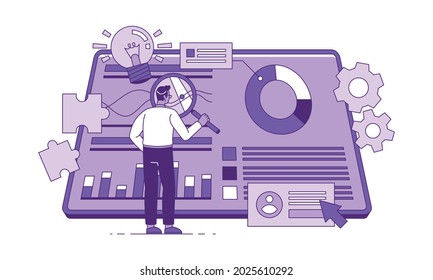 This colorful illustration depicts a research  development project manager, who deals with fundamental research, technology development, advanced development, etc.