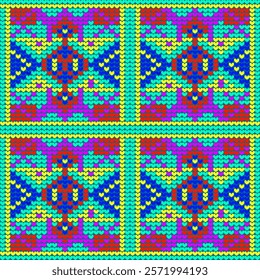 This Colorful Knitting Pattern can be used to make clothing, accessories, or various items such as tops, shawls, scarves, knitted bags, or hats with vibrant colors, adding interest and versatility