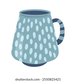 This colorful mug design showcases cheerful blue polka dots, making it ideal for both drinks and home decor