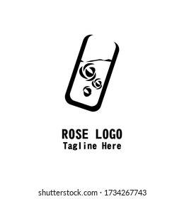 This colorful rose logo and silhouette of the rose are used for company logos related to flowers, perfume, women's accessories, women's dresses, and whatever logos are suitable for the application.