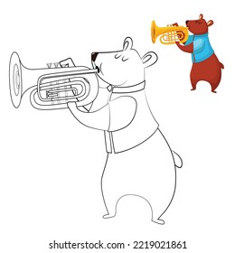esto es 
Plantilla de oso del libro de coloreado 