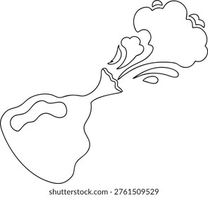 This coloring page shows