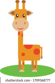 this is a coloured and sweety giraffe drawn in EPS 10 format and can be used as a book cover or a zoo park character at a webpage.