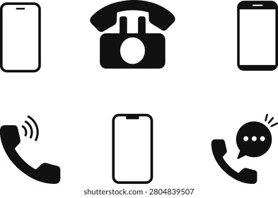 This communication device icon set features modern flat vector icons including smartphones, a classic landline telephone, ringing phone, chat messaging, and contact symbols. Designed with a clean minimalist style, these scalable and editable icons are ideal for mobile applications, websites, UI-UX interfaces, customer support platforms, communication services, presentations, branding, and digital products. Perfect for web development, business dashboards, and technology-related design projects.

#CommunicationIcon #SmartphoneIcon #PhoneIcon #TelephoneIcon #ChatIcon #MessageIcon #VectorIcons #FlatDesign #UIIcons #UXDesign #MobileApp #WebDesign #Technology #EditableVector #DigitalIcons