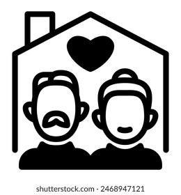 Dieses Community-Symbol eignet sich für Altersvorsorge, Rente und Seniorenaktivitäten.