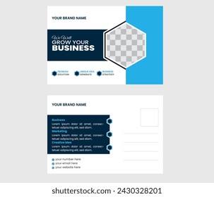 This company postcard design template comes with various types of vector flat layouts.