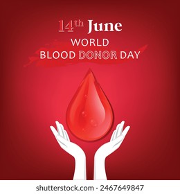 This compelling Blood Donor Day vector art illustration is designed to celebrate and promote World Blood Donor Day. 