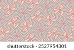 This is a complex geometric pattern background composed of pink, mint green, and light yellow, presenting interlocking circular and curved textures that offer a sweet and lively visual experience.