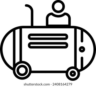 this is a compressor icon in unique style