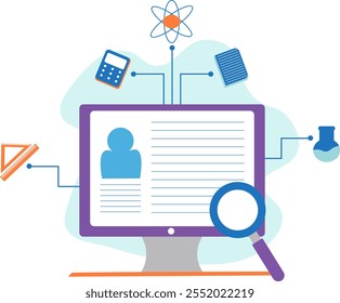 
Esta ilustración de icono de computadora muestra la facilidad de acceso a la tecnología en la vida cotidiana, desde sistemas operativos hasta aplicaciones, todo en la palma de la mano para una máxima productividad.