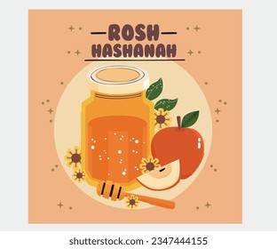 This concept illustration captures the essence of Rosh Hashanah, the Jewish New Year. Explore the symbolism and traditions of this important holiday through this visually stunning depiction.