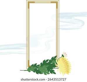 Esta é uma ilustração de quadro de condolências de crisântemo.