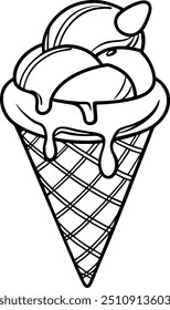 This is a Cone Ice cream Vector 4
