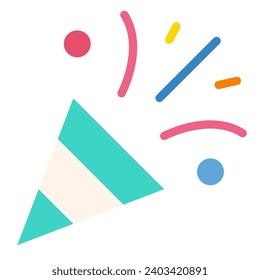 Este icono de Confetti es adecuado para Año Nuevo, Festival, Cumpleaños, etc.