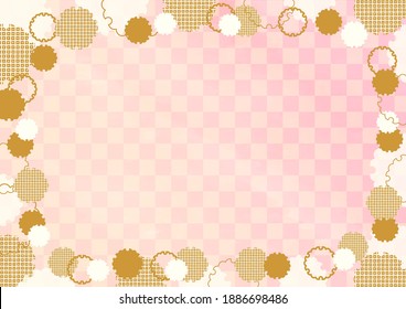 This is a congratulatory illustration of a snowflake pattern, a checkered pattern, and a deer pattern.