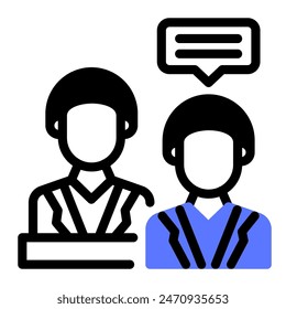 This Consultation icon is suitable for Financial consulting, accounting, economic, etc.