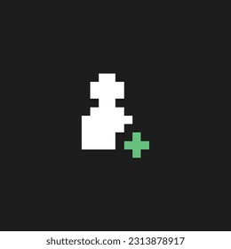 this is contact icon 1 bit style in pixel art with black background and little color,this item good for presentations,stickers, icons, t shirt design,game asset,logo and your project.
