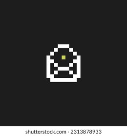 este es el icono de contacto 1 bit estilo en píxeles de arte con fondo negro y poco color, este elemento es bueno para presentaciones, pegatinas, iconos, diseño de camisetas, activos de juego, logotipo y su proyecto.