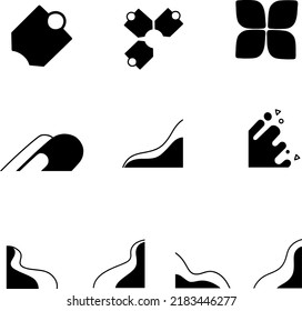 this contain a set of abstract shapes illustration in .eps format