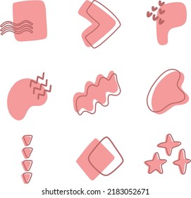 this contain a set of shapes icon in .eps format