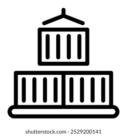 This Container icon is suitable for Logistic, Delivery and Distribution, etc.