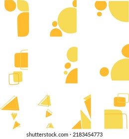 contiene un conjunto de ilustraciones de formas corporativas en formato .eps