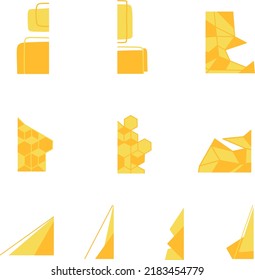 contiene un conjunto de ilustraciones de formas corporativas en formato .eps