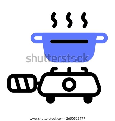 This Cooking icon is suitable for Camping, Outdoor Activity, Summer Vacation, etc