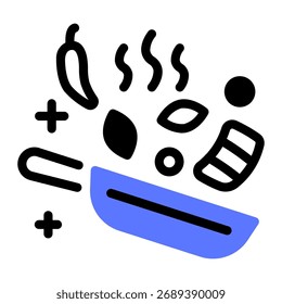 Este ícone de cozimento é adequado para alimentos, culinária, culinária, etc.