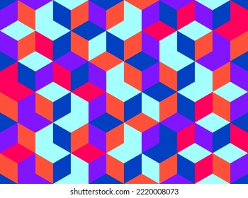 This cool cubes pattern with beautiful random various colors is ready to rock your design!