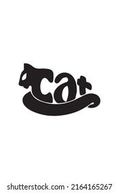 this is a cool and cute cat logo suitable for clothes and hat designs