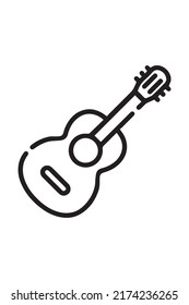 This is a cool and fun guitar vector logo which is perfect for designing shirts and company logos