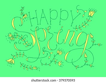 This is cool handlettering illustration, perfect lettering for Easter. Best choice for greeting your friends or clients. Modern and hand made in vector.