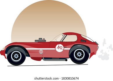 This is a cool racing car illustration design